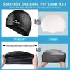 2 Pack Unisex Silicone Swim Cap for Women Men, Large