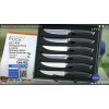 Wolfgang Puck 6 Piece Stainless Steel Steak Knife Set-Black-NEW IN