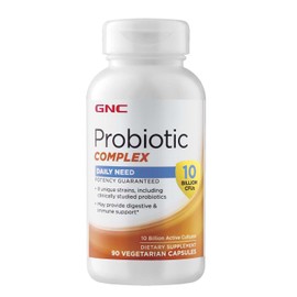 GNC GNC Probiotic Complex Daily Need with 10 Billion CFUs | 8 Unique Strains, Including Clinically Studied Probiotics May Provide Digestive & Immune Support, Vegetarian | 90 Capsules