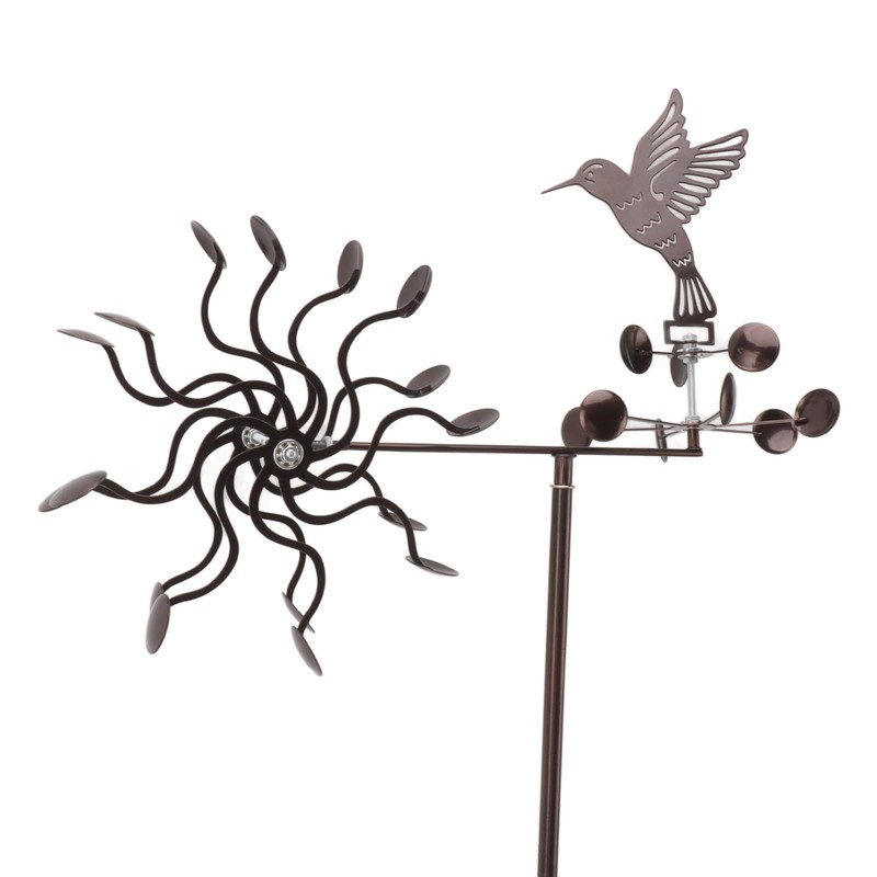 Wind Spinner, Decorative Windmill Hummingbird Wind Spinner with Stake, Outdoor