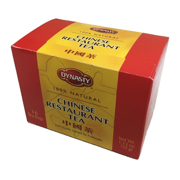 Dynasty 100% Natural Tea 16 Individual Tea Bags Per Pack (Chinese Restaurant, 6 Pack)