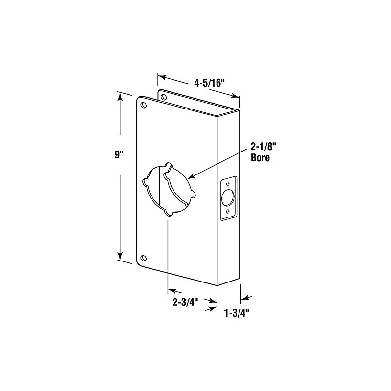 Prime-Line U 9552 Stainless Steel Lock and Door Reinforcement Plate