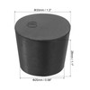 sourcing map Rubber Tapered Plug 25mm to 33mm Solid Test