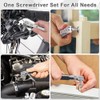 10-In-1 Angled Ratchet Screwdriver Set，90 Degree Right Angle, Angled and