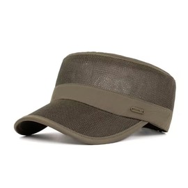 LOJAX Men's Work Cap, Summer Mesh Hat, Military Cap, Light and Flirty Quick Drying, Sports Running Baseball Cap, armygre