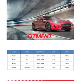GAIASURGE Disc Brake Caliper Assembly Compatible with 2003-2011 Honda Element; 1999-2008 Acura TL, 2001-2003 CL 19-B2589 19-B2588, Rear Driver and Passenger Side Caliper with Bracket, 2-pc Set