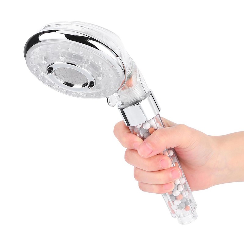 LED Negative Ion Shower Head Handheld WaterSaving Pressurized Hand Shower