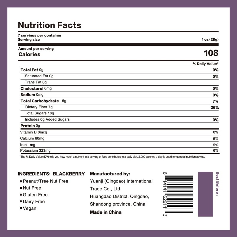 NAT FLAV Freeze Dried Blackberry Powder – 100% Natural, No