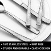 49-Piece Hammered Silverware Set with Organizer, Heavy Duty Stainless Steel