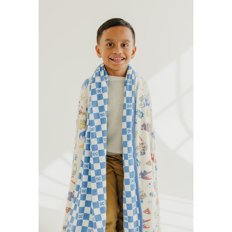 Copper Pearl Justice League Jumbo 3-Layer Baby Blanket: Soft Quilts