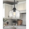 AUTELO Black Pendant Lights Kitchen Island, 1-Light Pendant Lights in