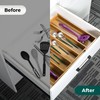 Utoplike Acacia Kitchen Drawer Organizer Expandable, Large Utensils and Cutlery
