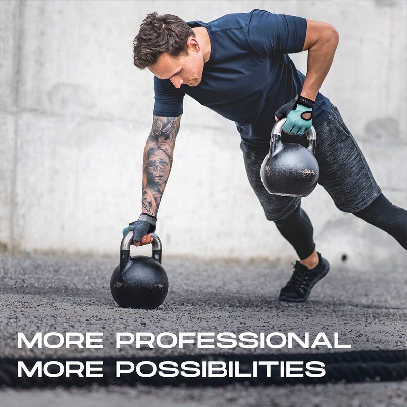 KANSOON Essential Breathable Workout Gloves, Weight Lifting Fingerless Gym Exercise