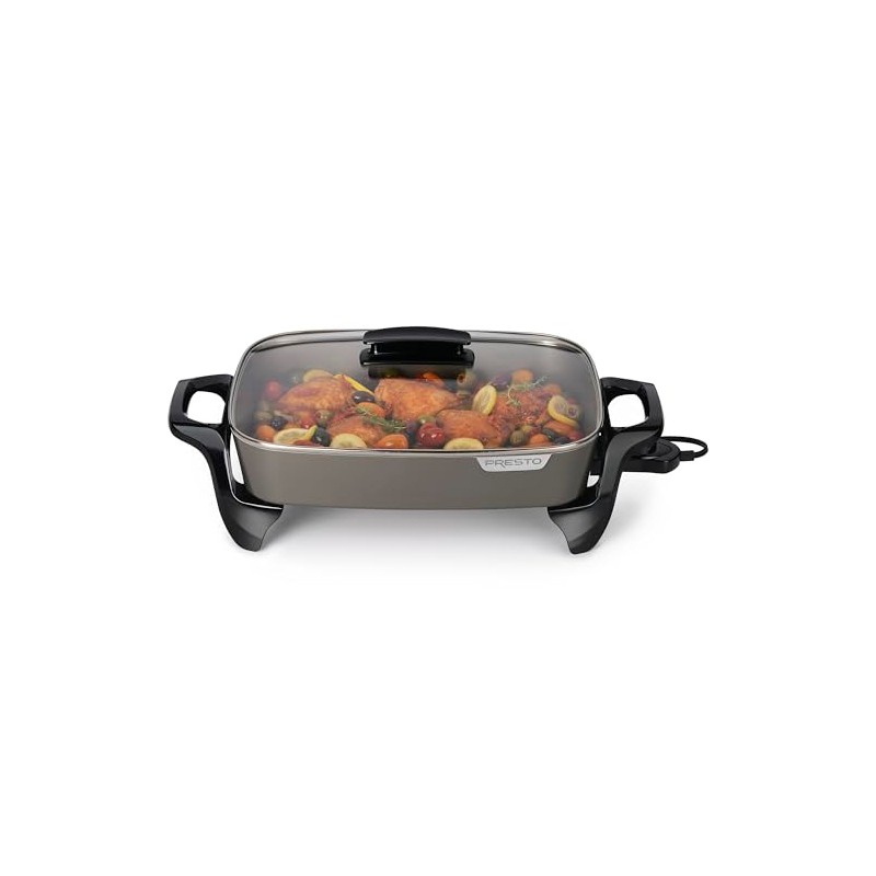 Presto 06856 16-Inch Ceramic Electric Skillet, Grey