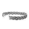Windalf Lucana Braided Bracelet Diameter 5.8 cm Silver Jewellery Handmade