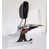XKMT-Skull Adjustable Backrest Sissy Bar w/Luggage Rack Compatible With H-D