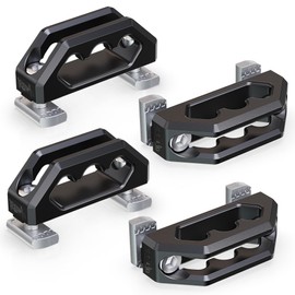 RENO Tie Down Anchors, Fits for Utili-Track Bed Rail System Bed Rail Cleats Compatible with 2005-2024 Frontier / 2004-2024 Titan, Replaces OEM 999T7-ZV00A (Aluminum, Black, 4PCS)