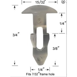 Sunniland Patio Vinyl Strap Fastener, Rivets for Patio Chairs, Pins for Lawn Furniture Straps, Fit 7/32'' Hole, Pack of 100, White