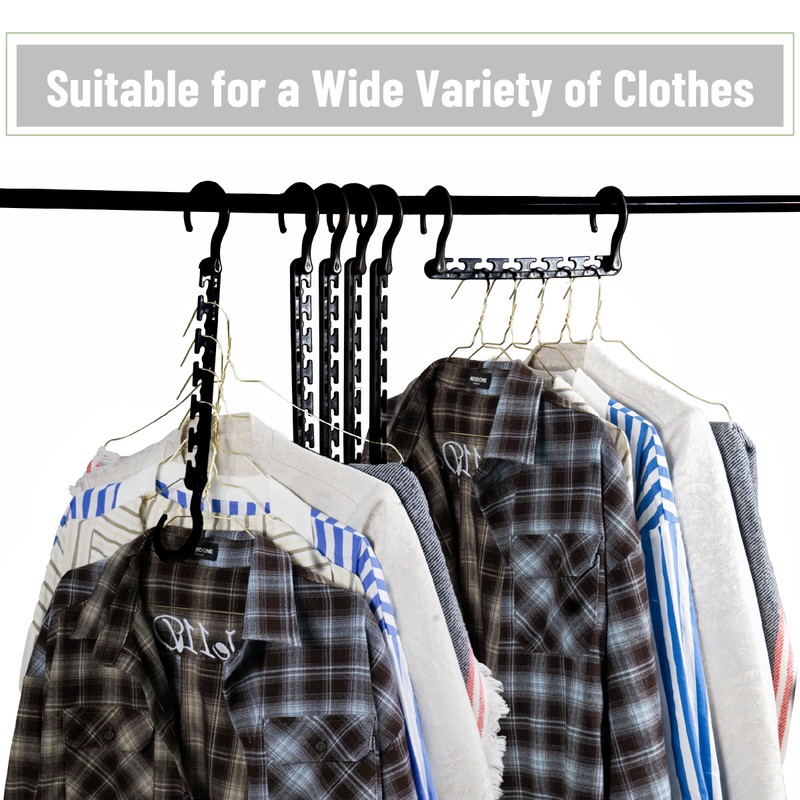 Mr. Pen- Space Saving Hangers for Clothes, 12 pcs, Black,
