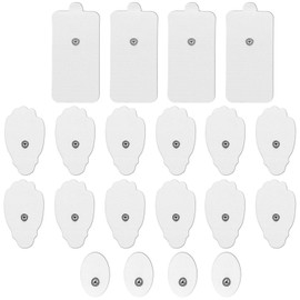 LiteTour 20 Pieces TENS Unit Replacement Pads - Universal 3.5mm Snap-on TENS Electrode Pads Advanced Carbon Film Electrodes for Enhanced Pain Relief and Muscle Stimulation