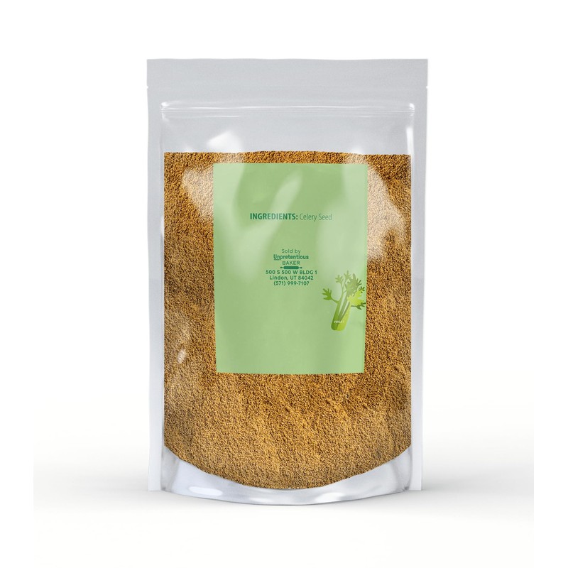 Unpretentious Ground Celery Seed, 8 oz, Aromatic, Brine Seasoning, Dry