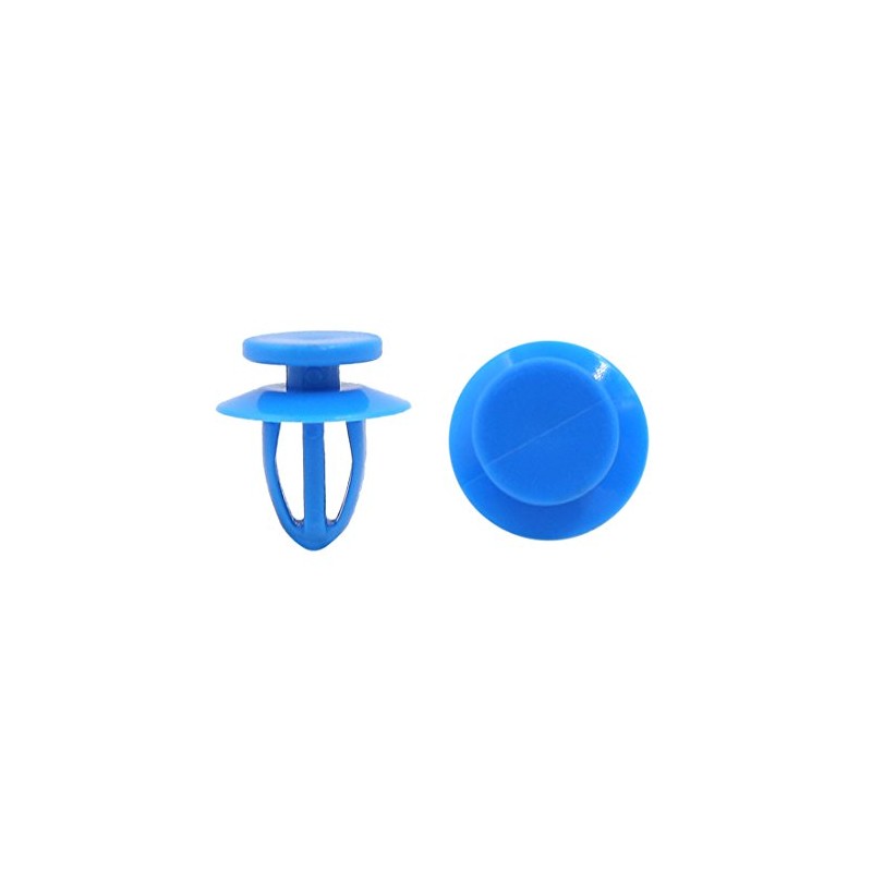 uxcell 20Pcs Blue Plastic Rivets Bumper Fender Door Push in