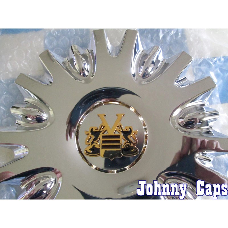 VOGUE Wheels NEW CHROME w/ GOLD EMBLEM Center Cap #
