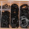 E Clips Assortment Kit, E Clamp/Holder Tool 300pcs Black Metal