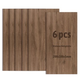 6 pezzi di pannello in legno di noce, pannello non compensato, legno grezzo per modellistica, taglio laser, incisione laser, pittura a fuoco (200x100x5mm)