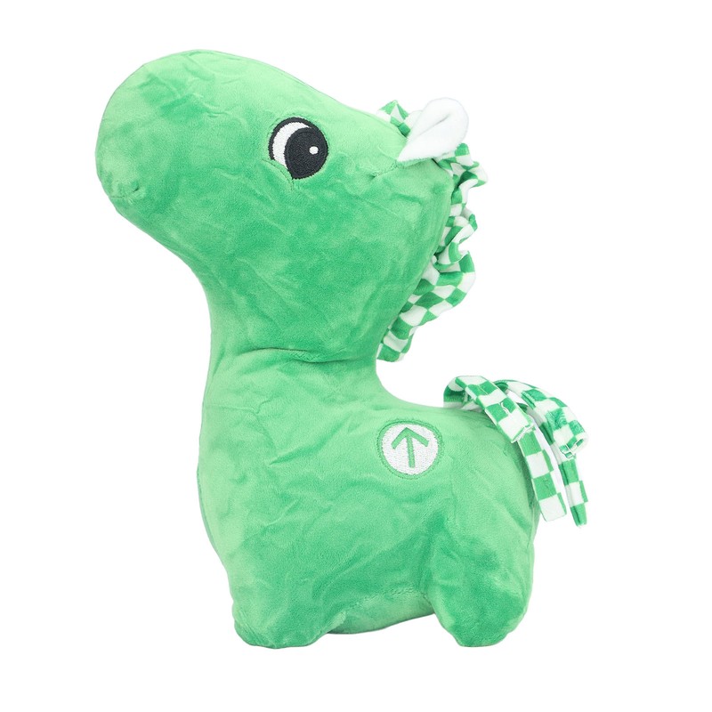 Plush Green Horse Toy Portable Mini Soft Comfortable Cute Fun