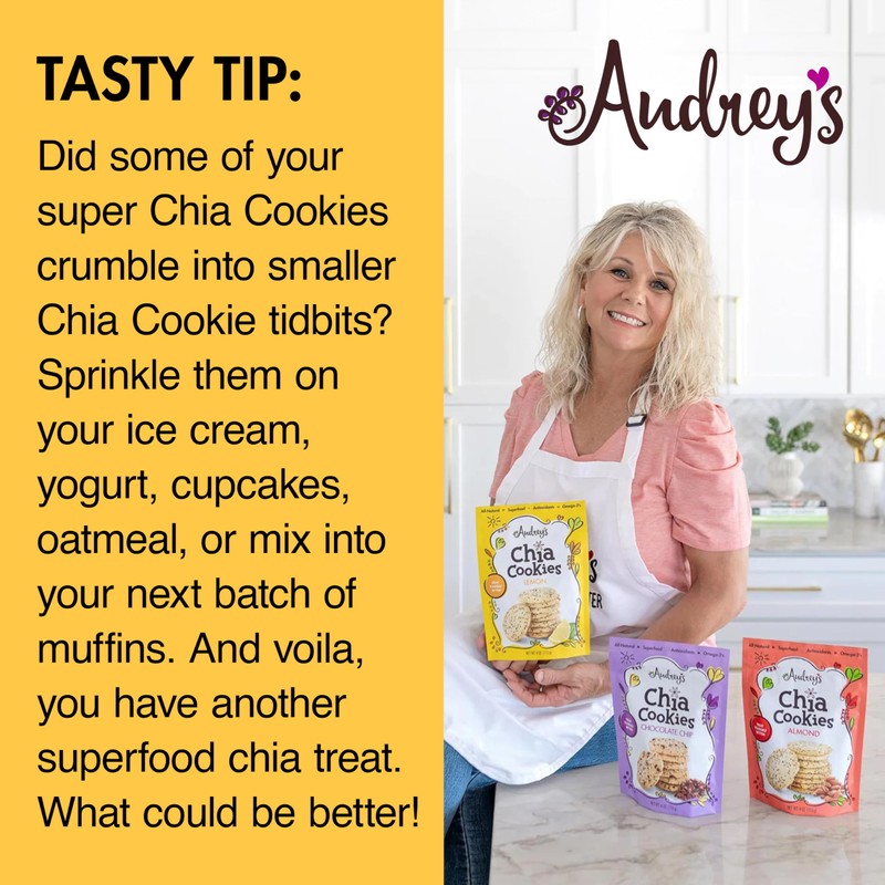 Audrey’s Chia Cookies Variety Pack - Thin and Crispy Chia