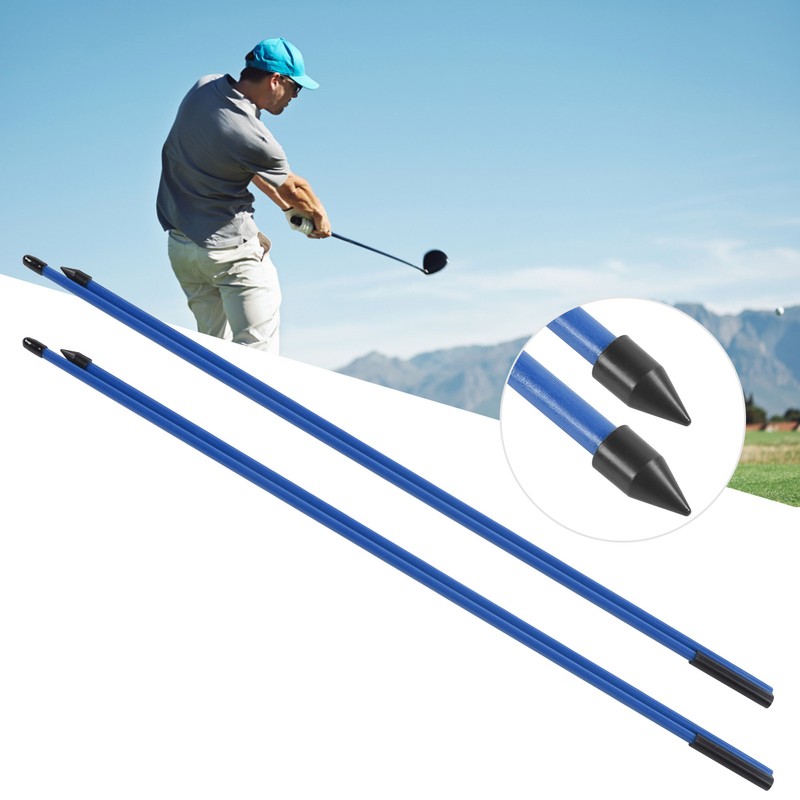 Fiberglass Golf Alignment Sticks 2 Sections Foldable Golf Direction Indicator