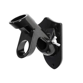 ValueHall Flag Pole Holder Aluminum Alloy Flag Pole Bracket Wall Mounted Flagpole Bracket with 2 Positions for 1 Inch Flag Pole V1A08 (Black)