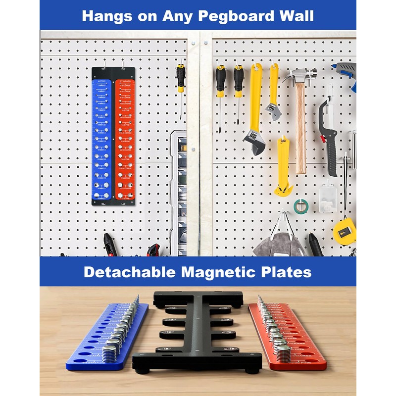 Detachable Magnetic Nut and Bolt Thread Checker, 30 Bolt and