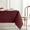 Mysky Home Table Cloth 60x102 Inch Burgundy Tablecloth for 6