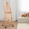 Art Easels for Painting Adult, H-Frame Easel with Braked Wheels,