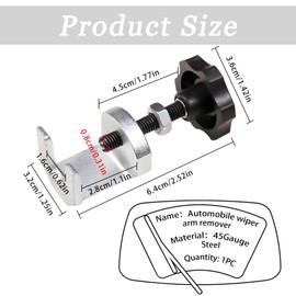 VBGURR Wiper Arm Puller Carbon Steel Wiper Arm Adjustable Windscreen Wiper Puller Universal Wiper Arm Disassembly Tool