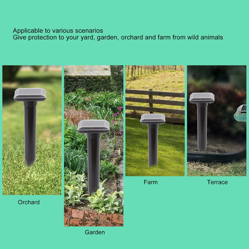 Ultrasound Snake Repeller Mini Solar Powered 360 Degree Buzzer Waterproof