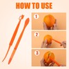 MJIYSGS 10pcs Orange Peeler Tool, Long Handle Serrated Citrus Peel
