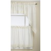LORRAINE HOME FASHIONS Cenefa con Cinta para la Varilla, Ecru,