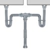 Cunsen Flexible Double sink drain kit for kitchen and Bathroom,