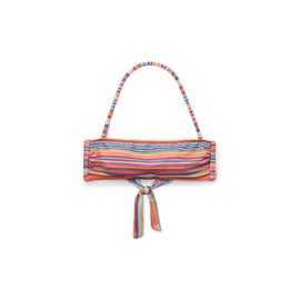 CALZEDONIA Woman's Bandeau Swimsuit Top Colorful Stripes in Multicolor, Size S