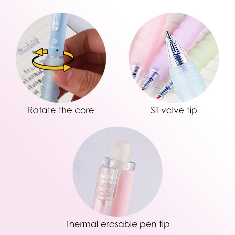 8 Pieces Erasable Gel Pens, Creative Erasable Pens, Learning and