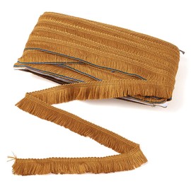 PandaHall 25 Meters Fringe Trim 25mm Polyester Lace Fringe Trim Tassel Ribbon for DIY Latin Dresses Stage Clothing Sewing Accessories DarkGoldenrod