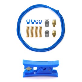 QWORK® 3D Printer Kit, PTFE Tube for 1.75mm Filament with PC4-M6 and PC4-M10 Pneumatic Fitting and Tube Cutter