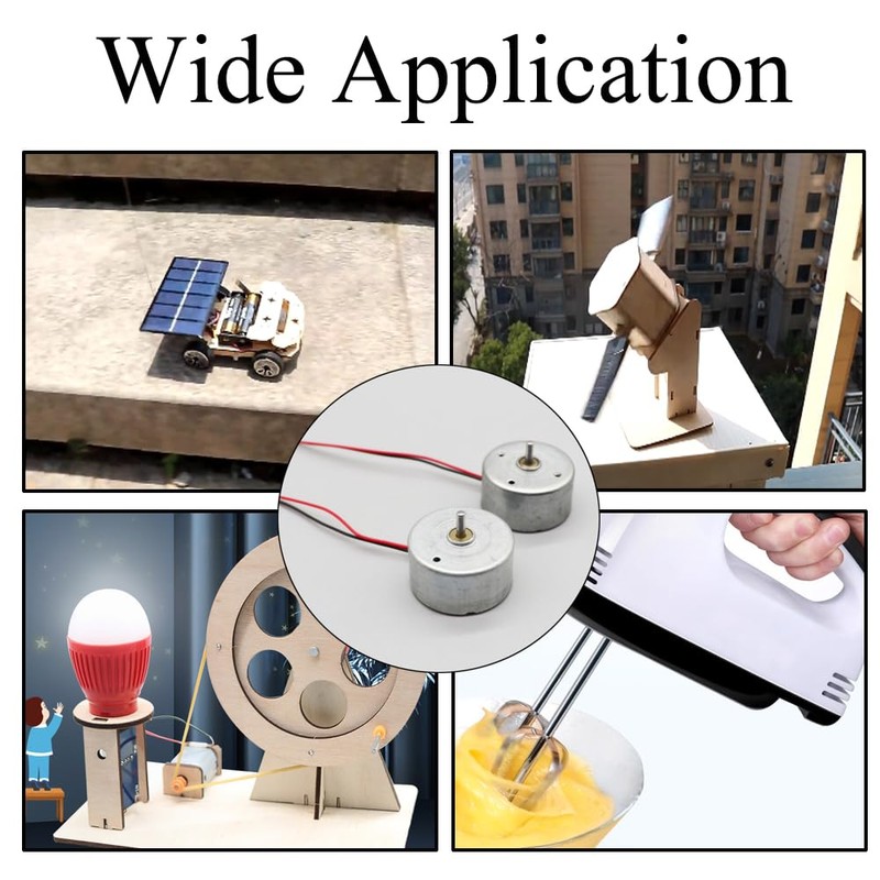 2Pcs DC Mini Motors, 3V-5V DC Generator Motor for DIY