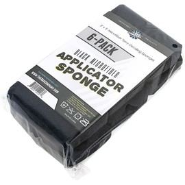 The Rag Company Esponjas aplicadoras de detalles de microfibra de rizo de grado premium, herramienta de detalle verstil, extra absorbente, capaz de soportar numerosos usos, 3 x 5 pulgadas, negro