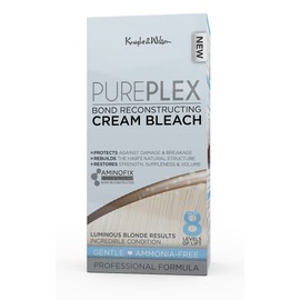 Knight & Wilson Pure Plex Bond Reconstructing Cream Hair Bleach, Ammonia Free Formulation Lifts up to 8 Shades, Protects & Repairs, While Lightening. Full Hair Bleaching Kit.
