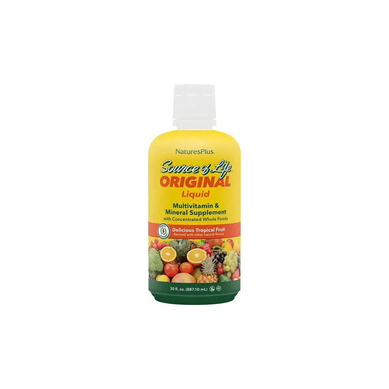 Natures Plus Source of Life Líquido Fruta Tropical Liquid Multivitamin,