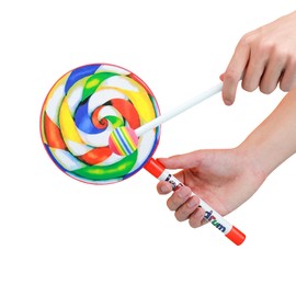 6 Inch Kids Lollipop Hand Drum Musical Instrument Toy Bring Out Your Children's Musical Talent (Diameter 15cm)